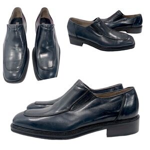 Men's Black Leather Loafers